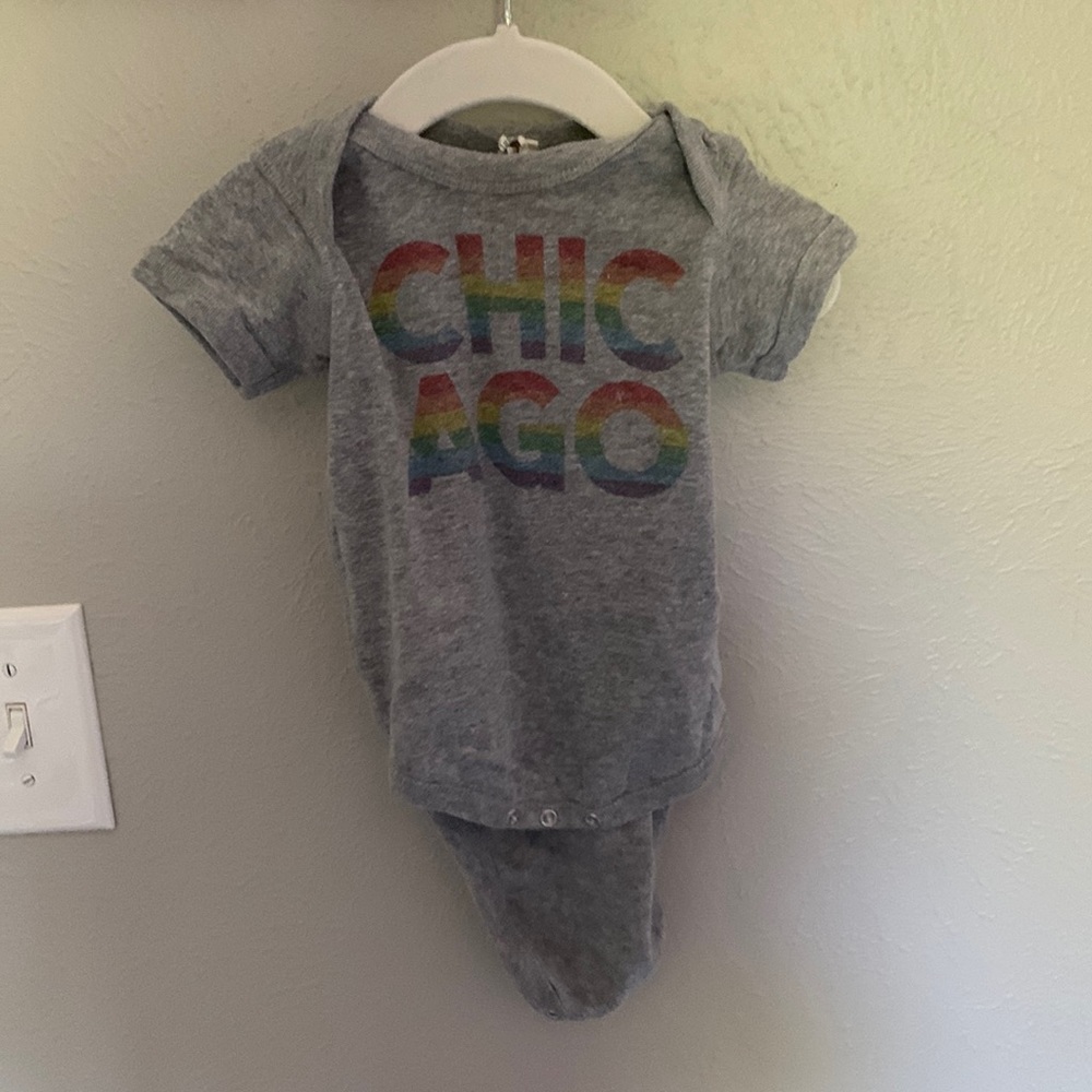 Chicago rainbow onesie 12 months